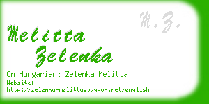 melitta zelenka business card